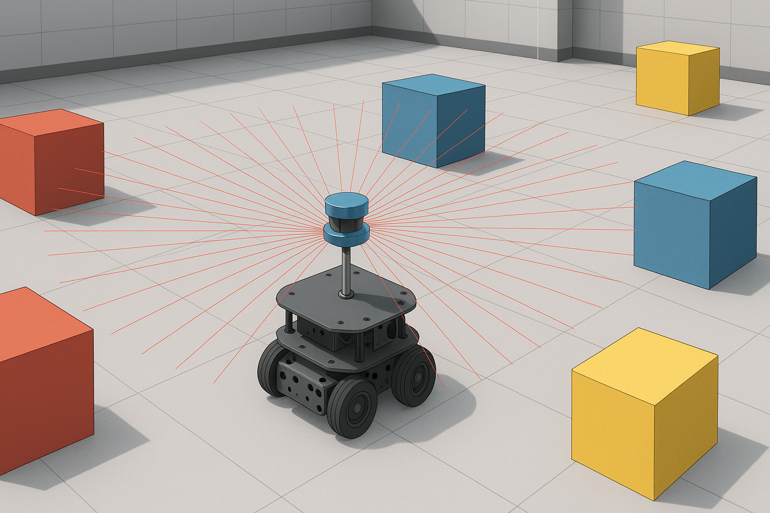 TurtleBot3 in Gazebo simulation — learning to navigate through obstacles